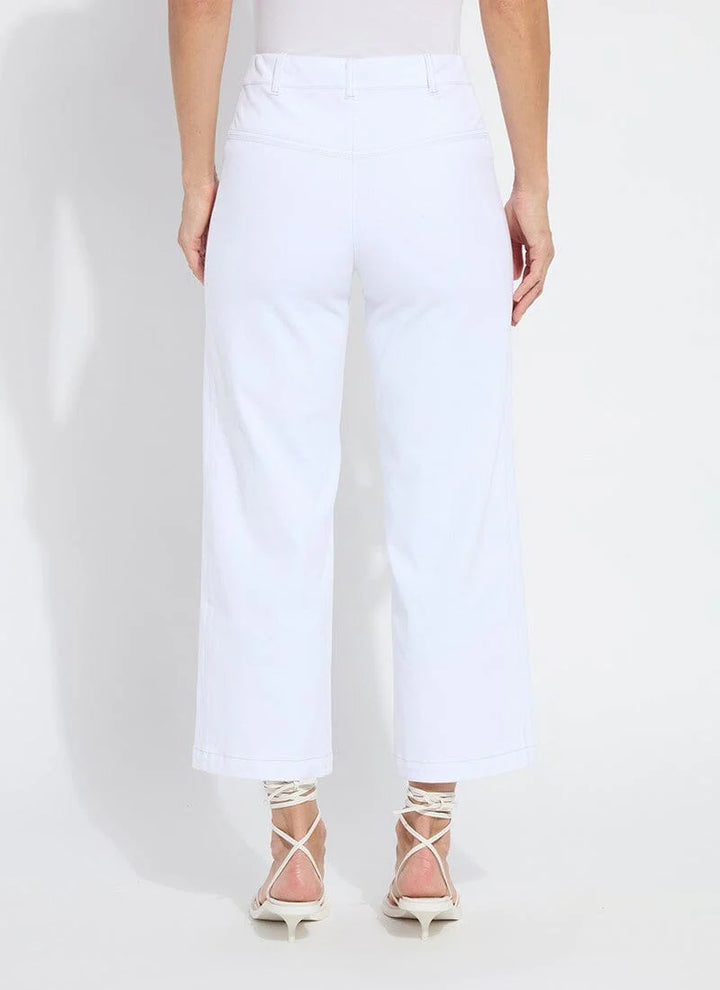 Lysse Layton Wide Leg Crop Pant (26" Inseam) in White