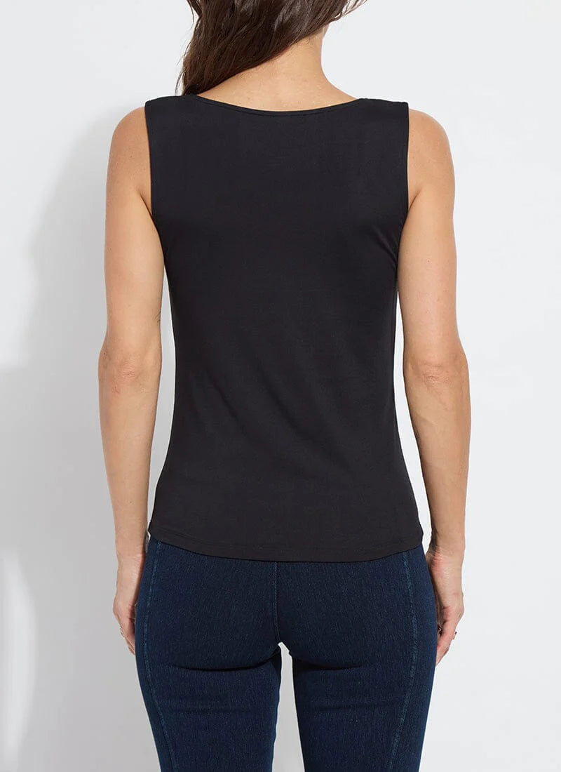 Lysse Evie Scoop Neck Tank in Black