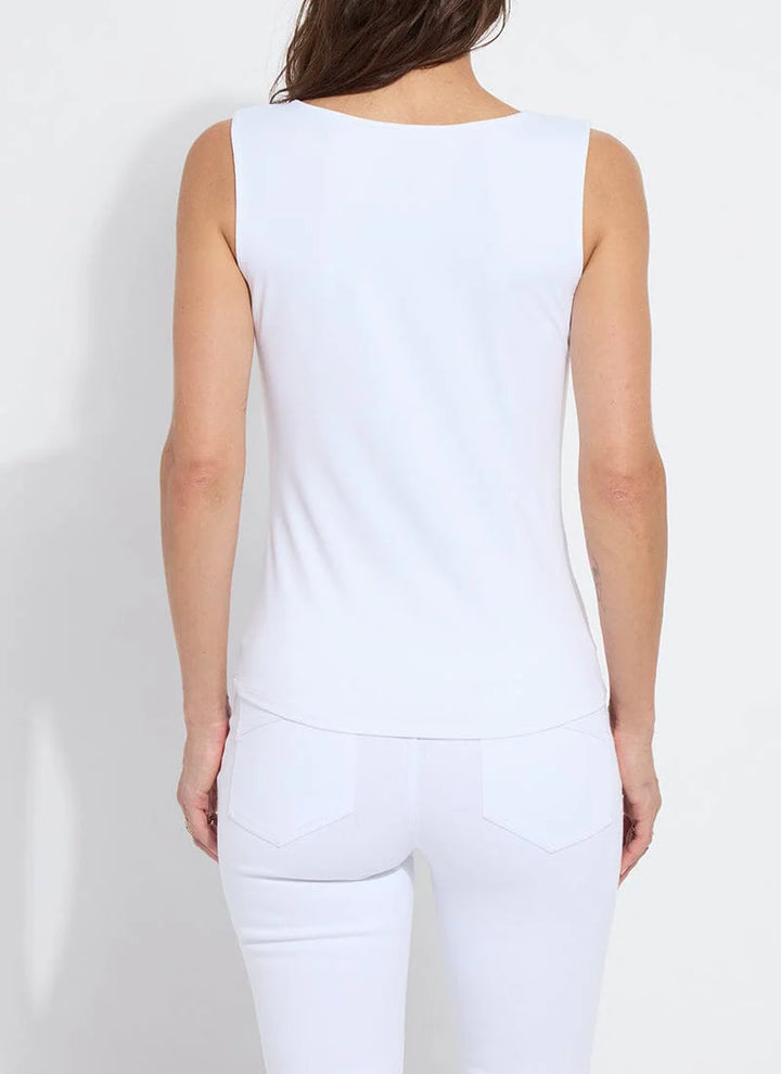 Lysse Evie Scoop Neck Tank in White