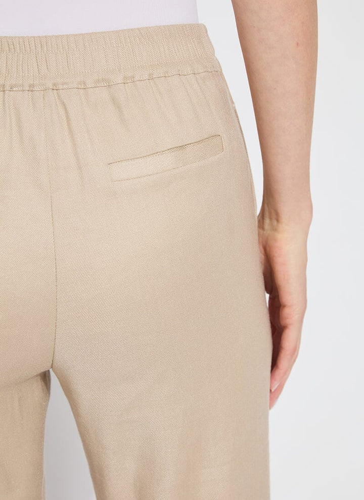 Lysse Nixie Drawstring Linen Wide Leg Pant in Linen