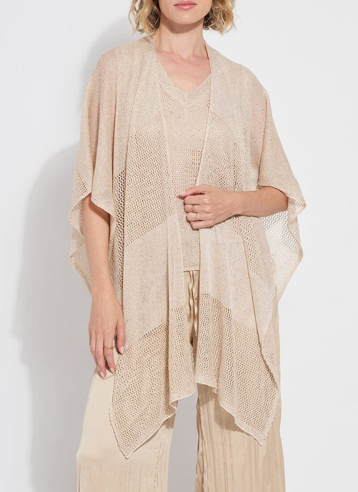 Lysse Riva Mesh Sequin Shrug in Chablis Sequins