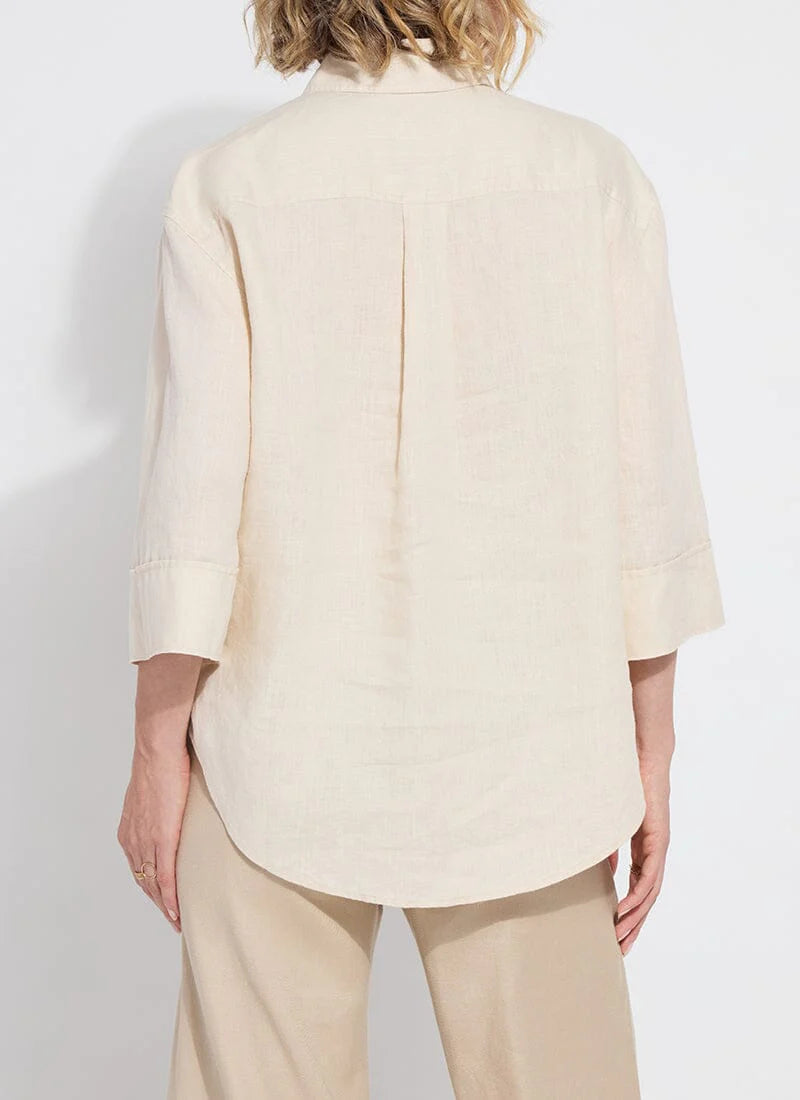 Lysse Roxanna Embroidered Shirt in Sailcloth