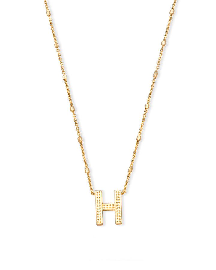 Kendra Scott Letter Pendant Necklace in Gold