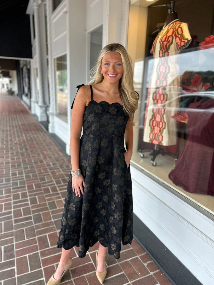Can Never Go Wrong Black Floral Dress