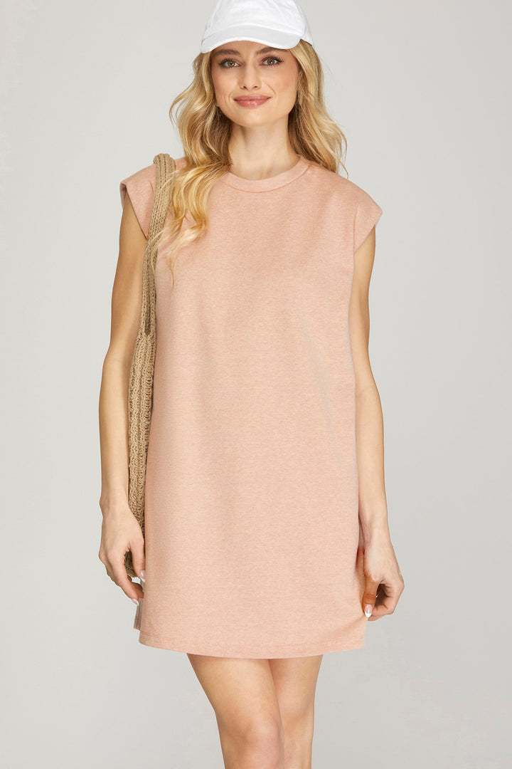 Everyday Bliss Sweater Dress in Blush