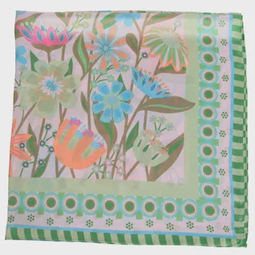 Lightweight Square Scarf in Green