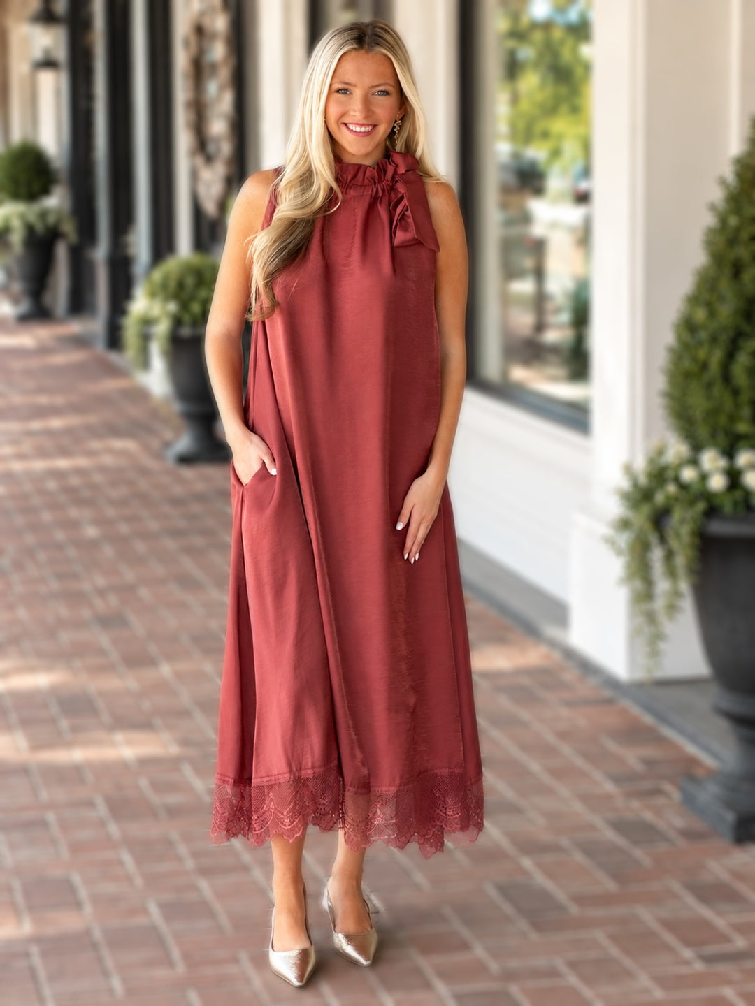 Ease Into It Rust Maxi Dress