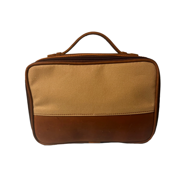 Jon Hart JH Dopp Kit in Khaki Canvas