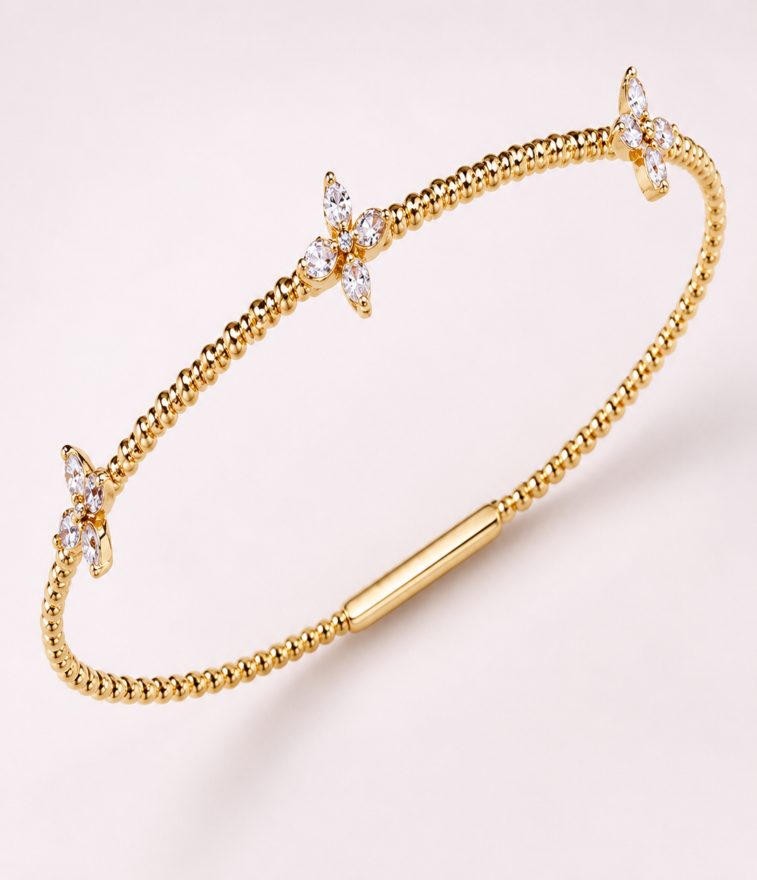 Heera Moti Flower Diamond Bracelet