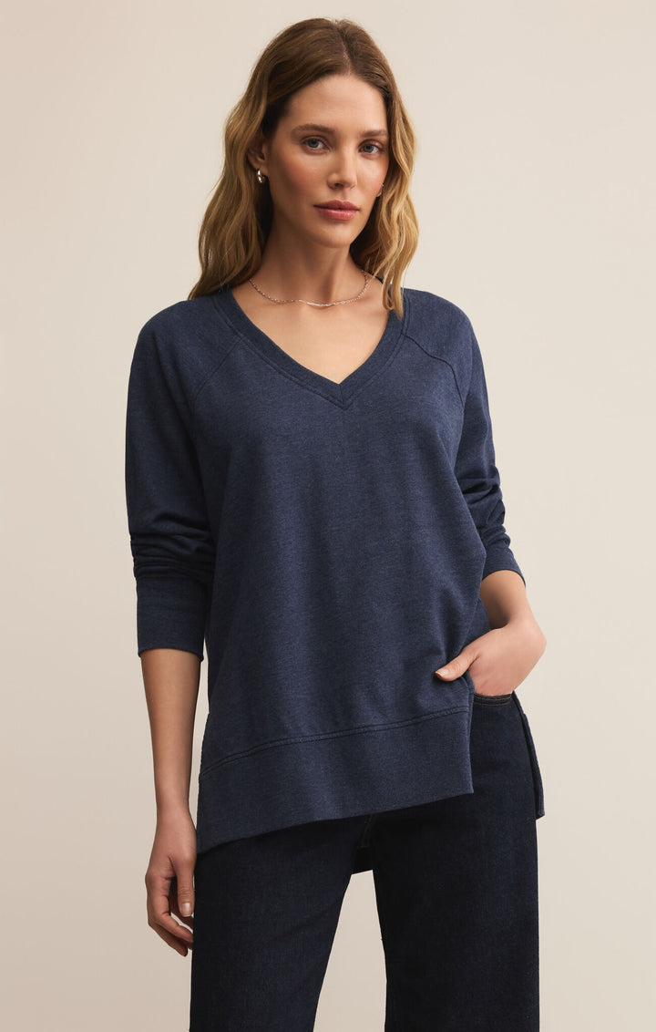 Z Supply Weekender V Neck in Blue Sapphire