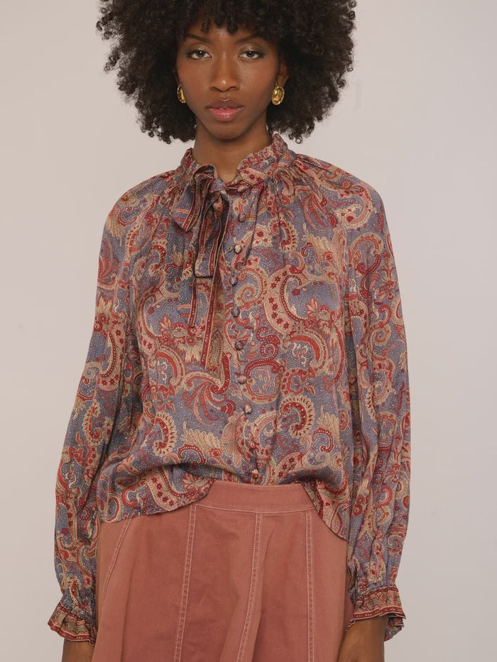 Love The Label Riley Top in Lucent Lights Print