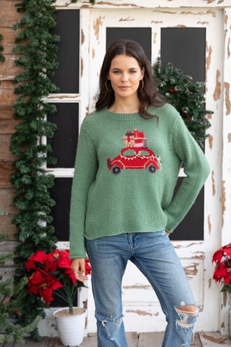 Wooden Ships Merry Everything Crew Chunky in Shadle Green