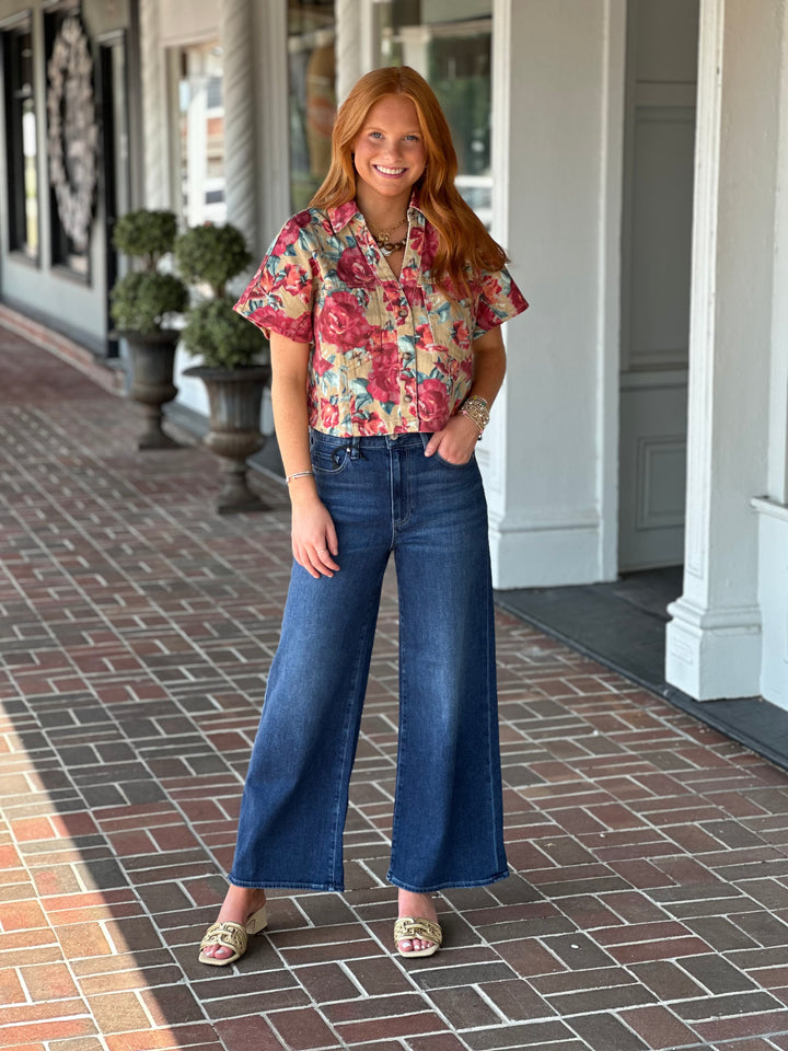 Worth Keeping Brown Floral Top