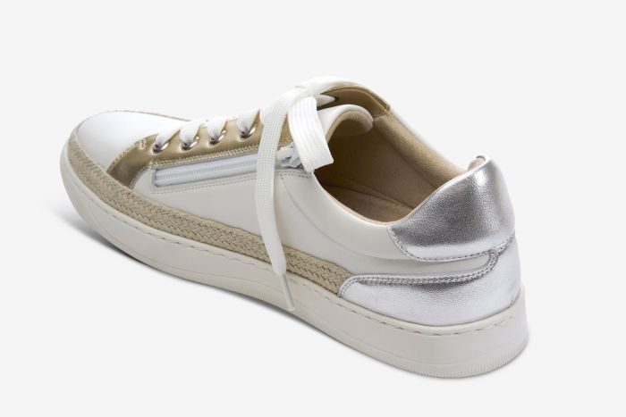 Vaneli Chet Zip Lifestyle Sneaker in White Nappa