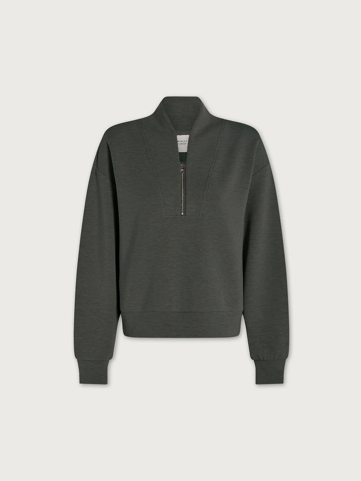 Varley Davidson Sweat in Olive Marl