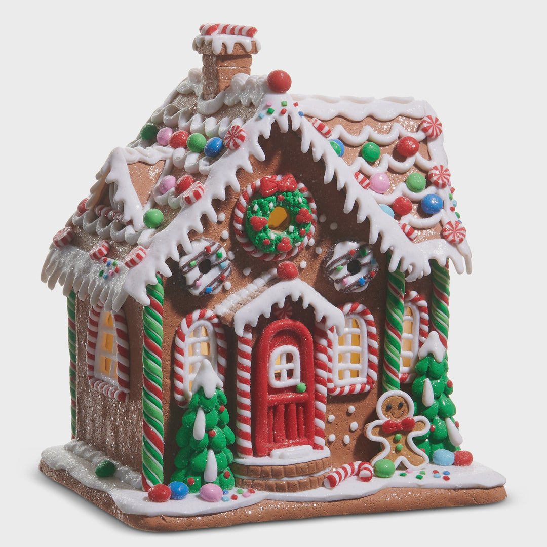 10" Lighted Gingerbread House