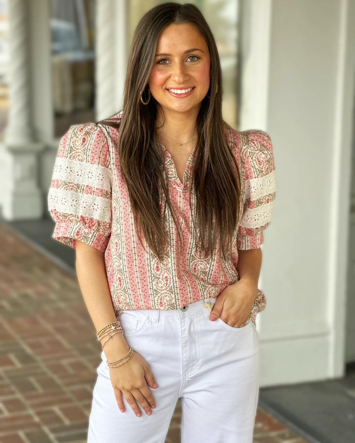Peaceful Moments Pink Printed Top