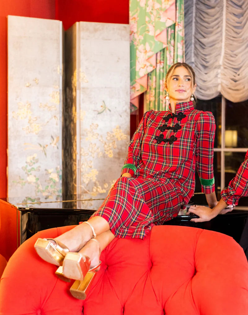 Red Tartan Bouvier Dress Long