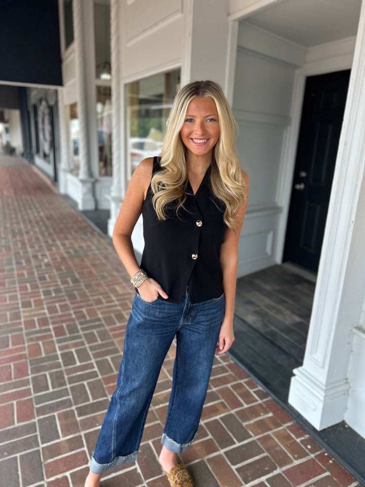 Blodwyn Sleeveless V-Neck Vest