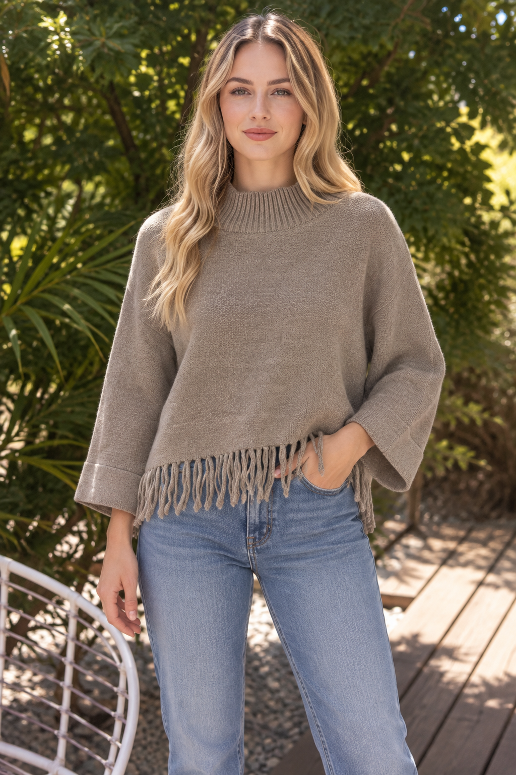 Sachi Aja Sweater in Warm Wheat