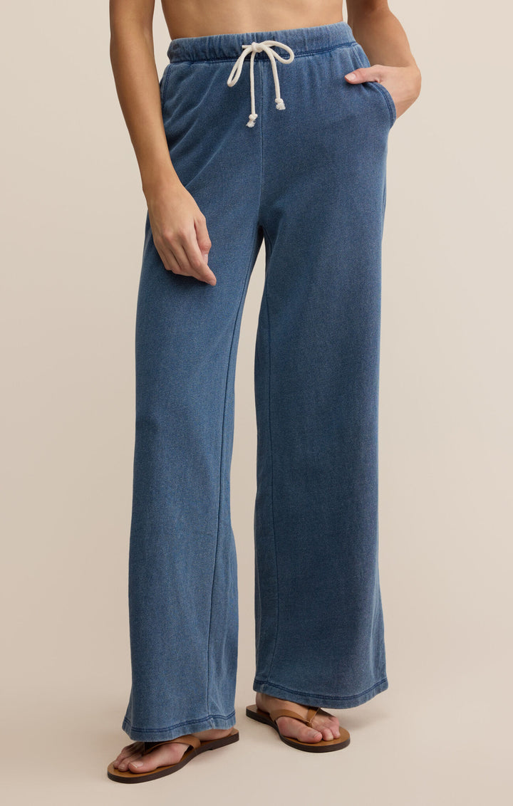Z Supply Hunter Knit Denim Pant in Vintage Indigo