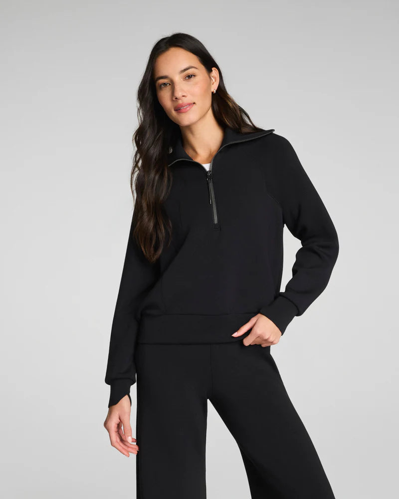 SPANX AirEssentials® Half Zip in Very Black