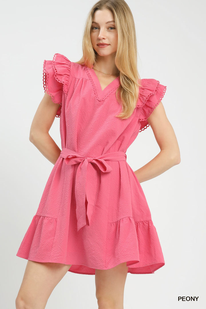 Peony V-Neck Mini Dress