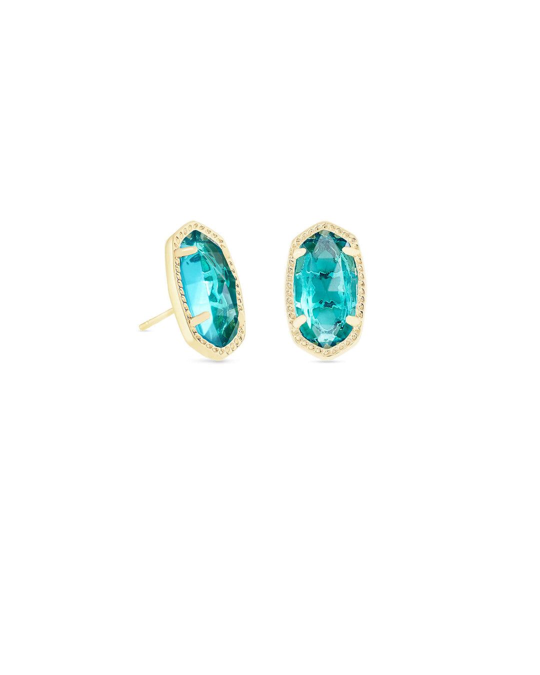 Kendra Scott Ellie Gold Stud Earrings in London Blue