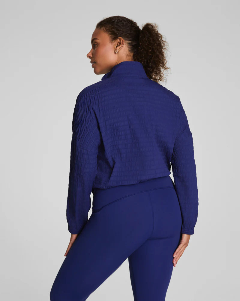 SPANX® Get Moving Textured Half Zip in Midnight Iris