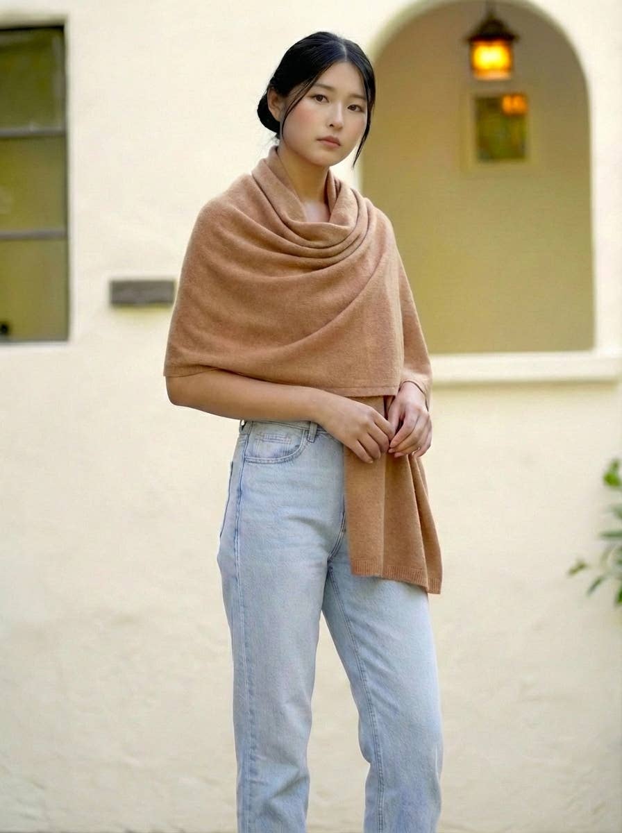 Cashmere Scarf/Wrap Latte