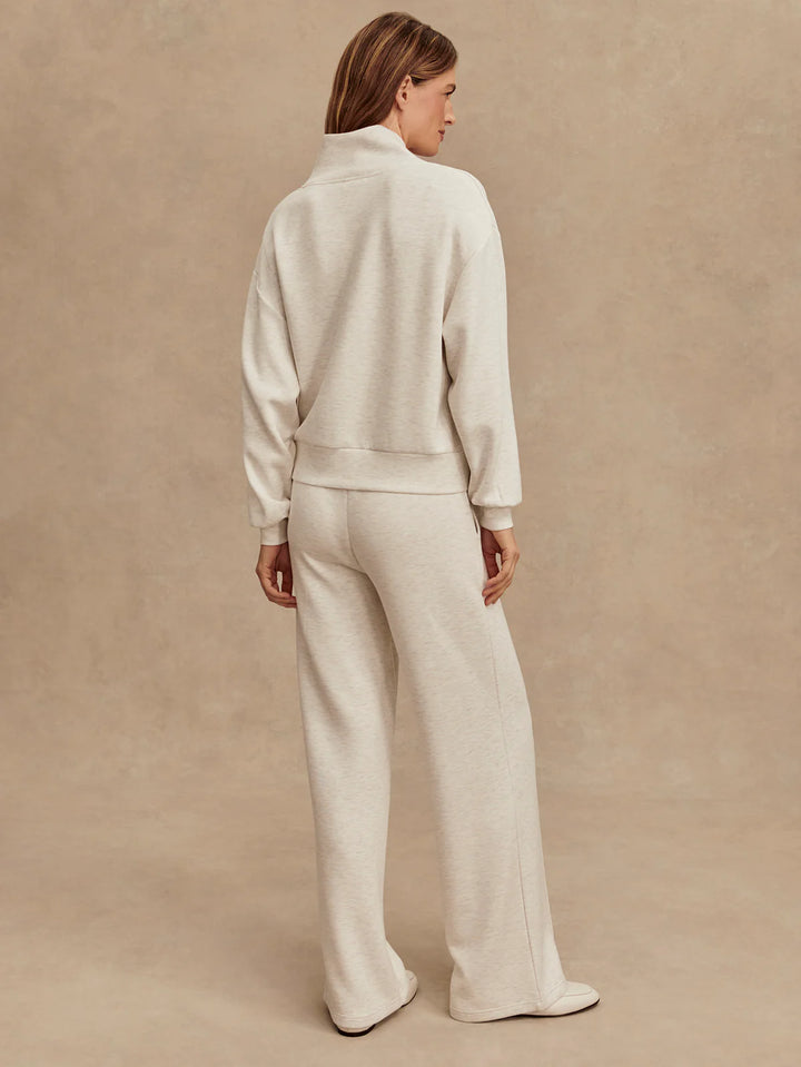 Varley The Wide Leg Pant 28" in Ivory Marl