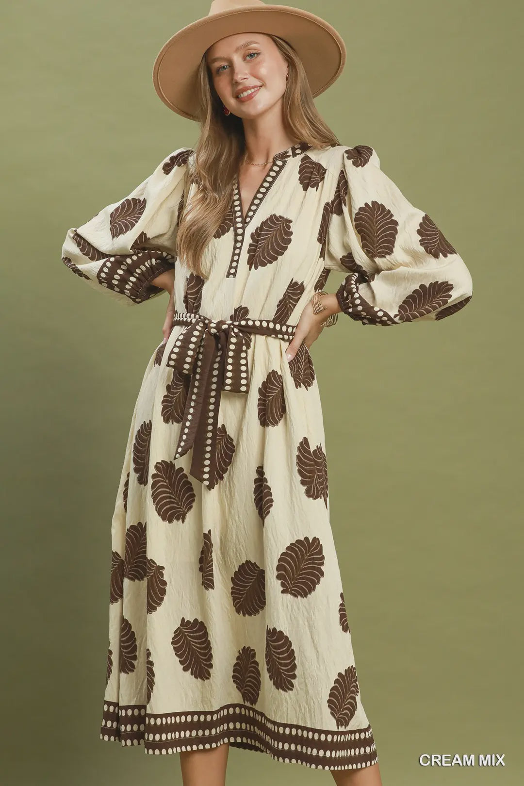 From The Beginning Cream Printed Maxi Dress