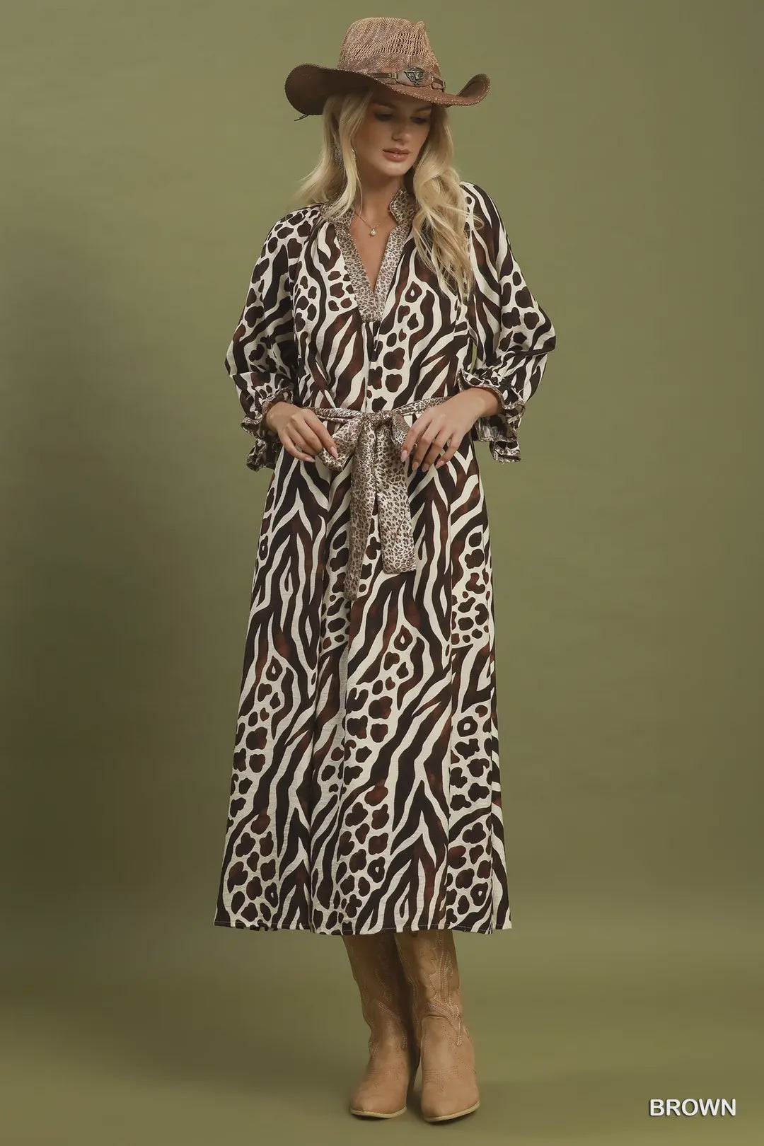 Worth The Risk Animal Printed Maxi Dress