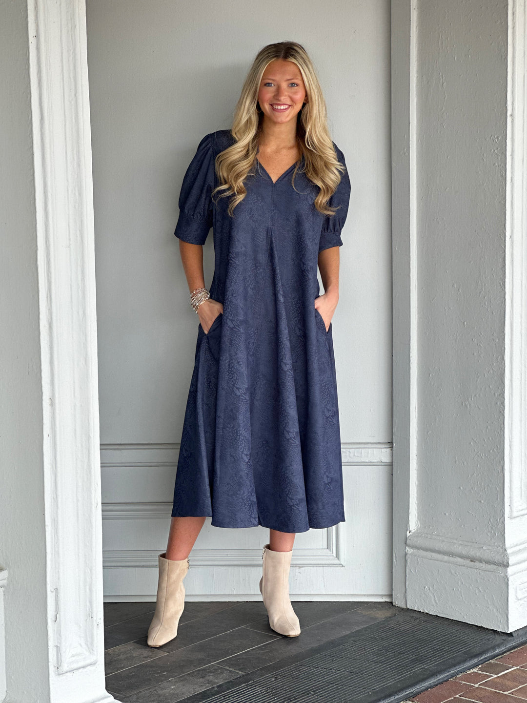 Lior Amber Mini Dress in Navy