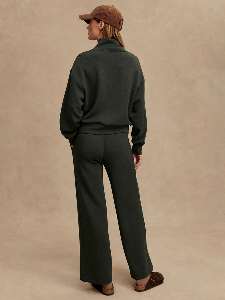Varley The Wide Leg Pant 30" in Olive Marl