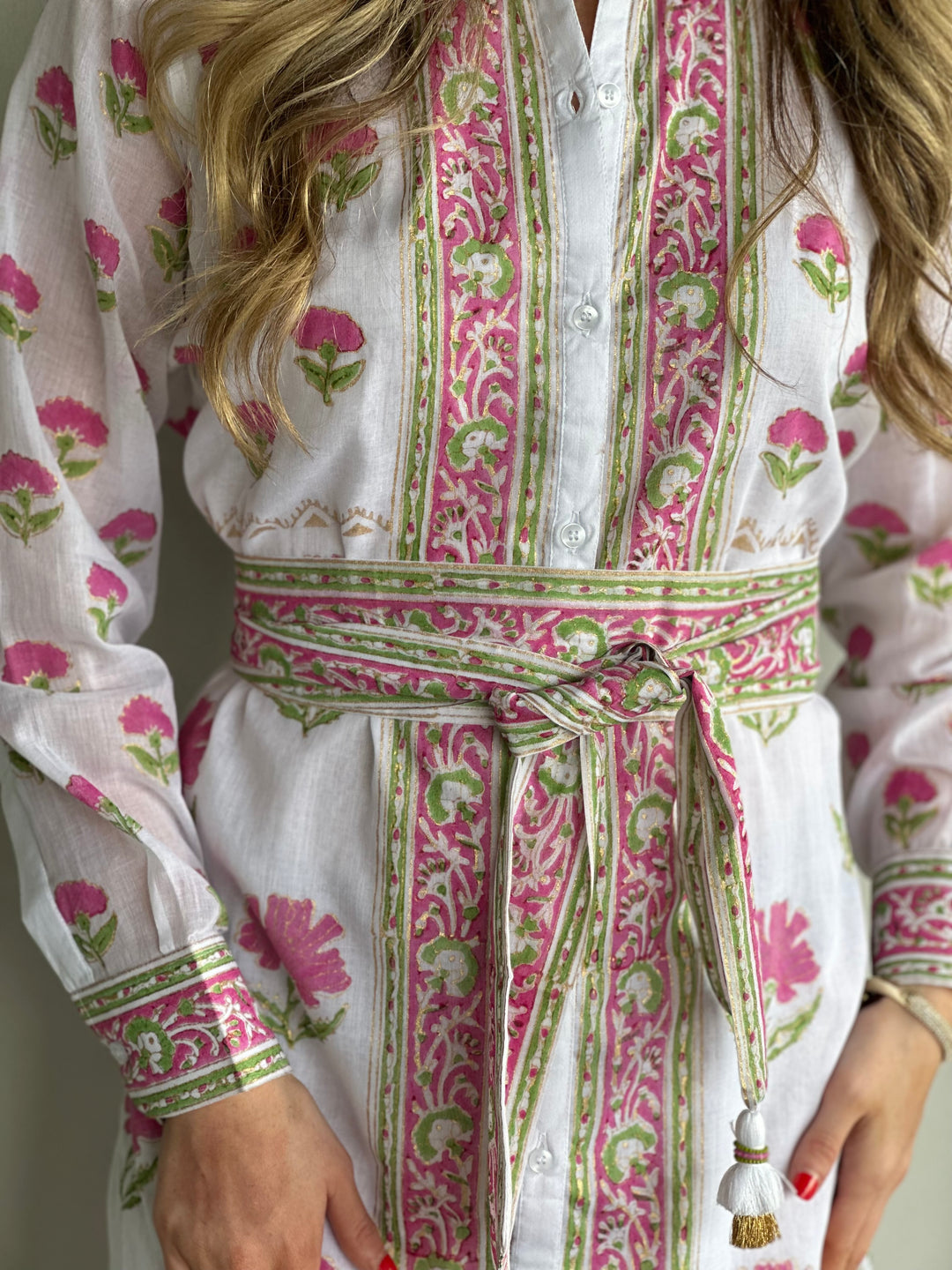 Bella Tu Peyton Shirtdress in Nicole Pink