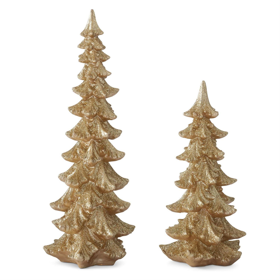 Gold Glittered Resin Christmas Trees (sold individually)