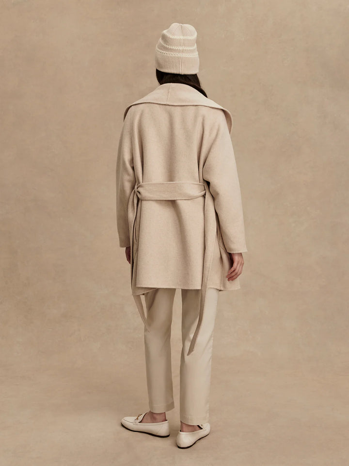 Varley Edgemere Wrap Jacket in Pumice Stone Marl