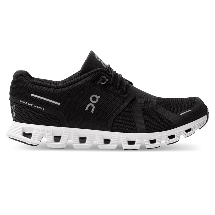 Women's On Cloud 5 Running Shoe in Black | White