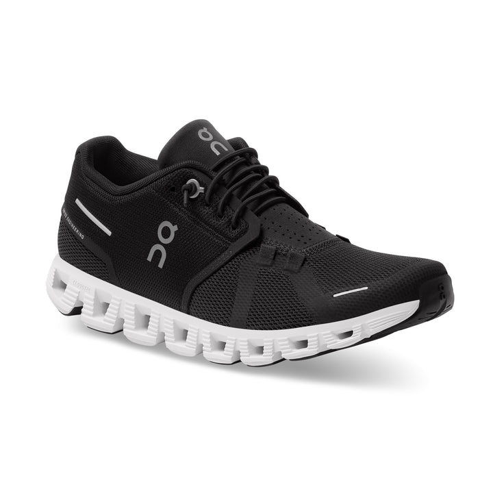 Women's On Cloud 5 Running Shoe in Black | White