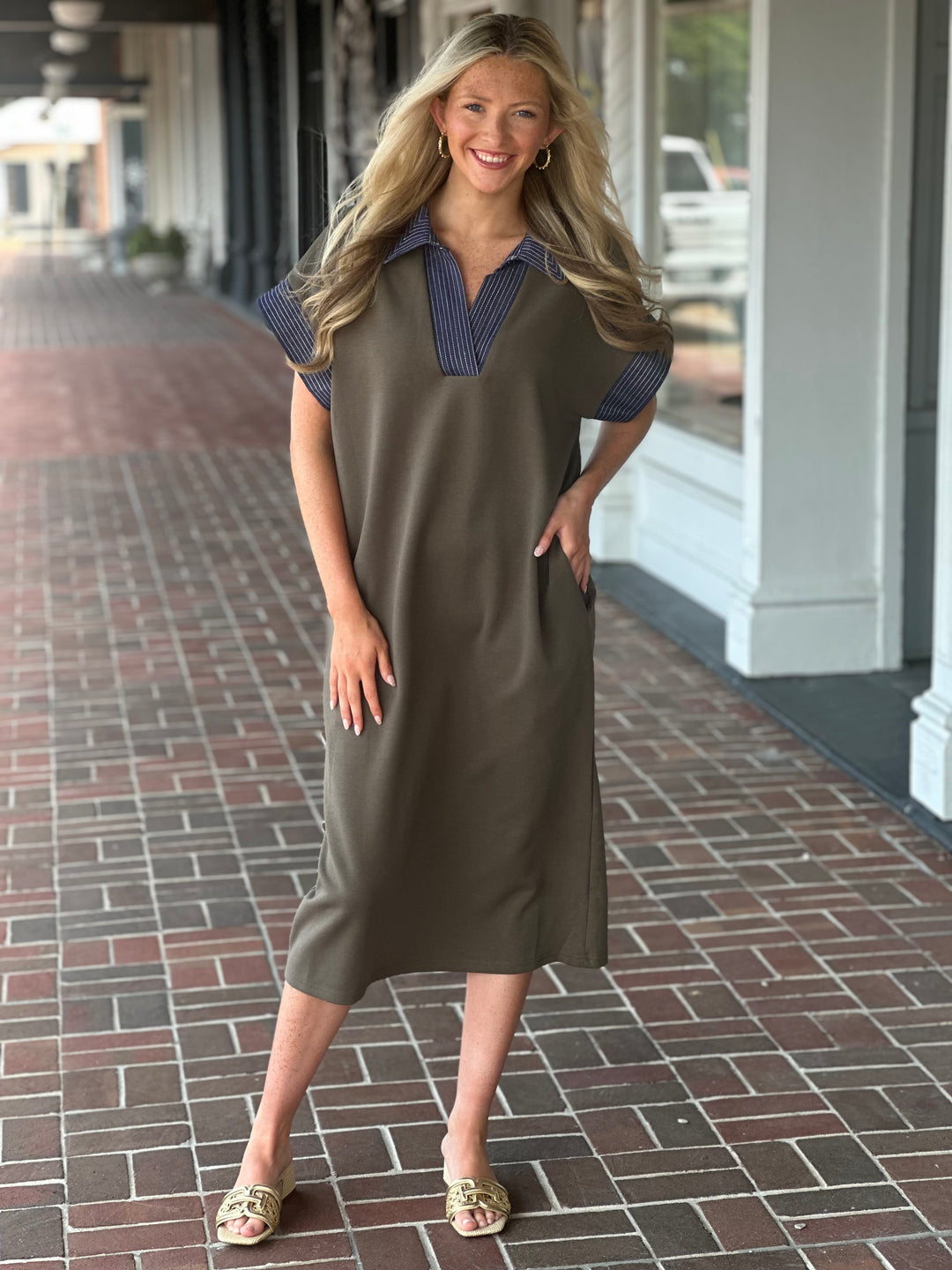 Meant For More Maxi Dress in Olive Green