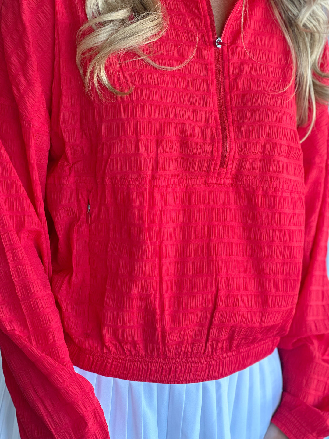 SPANXshape™ Get Moving Woven Jacket in Spanx Red