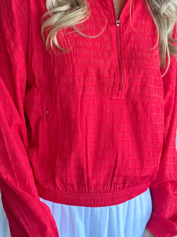 SPANXshape™ Get Moving Woven Jacket in Spanx Red