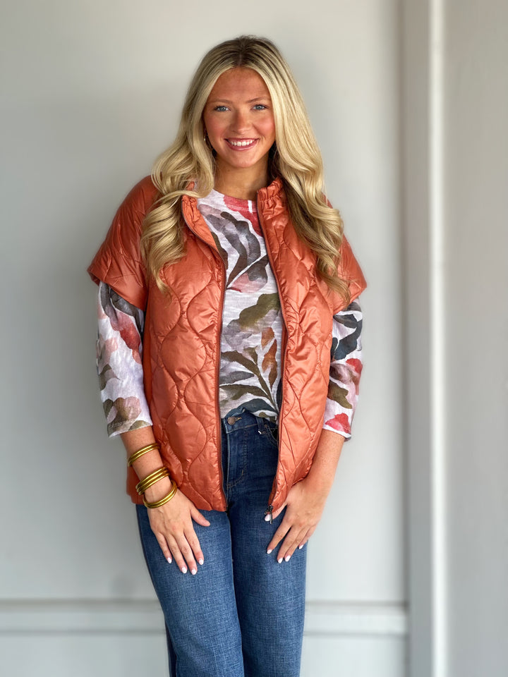 French Dressing Mixed Media Jacket in Bronze