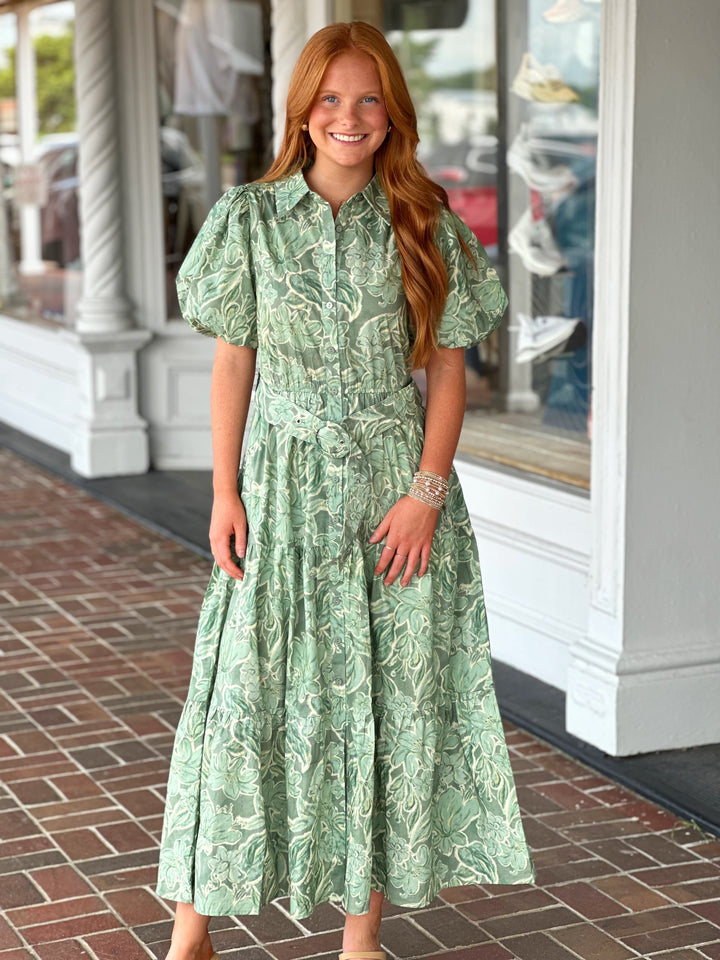 In Your Element Floral Dress in Green