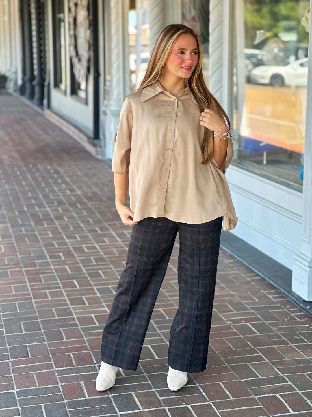 Jacelyn Top in Beige
