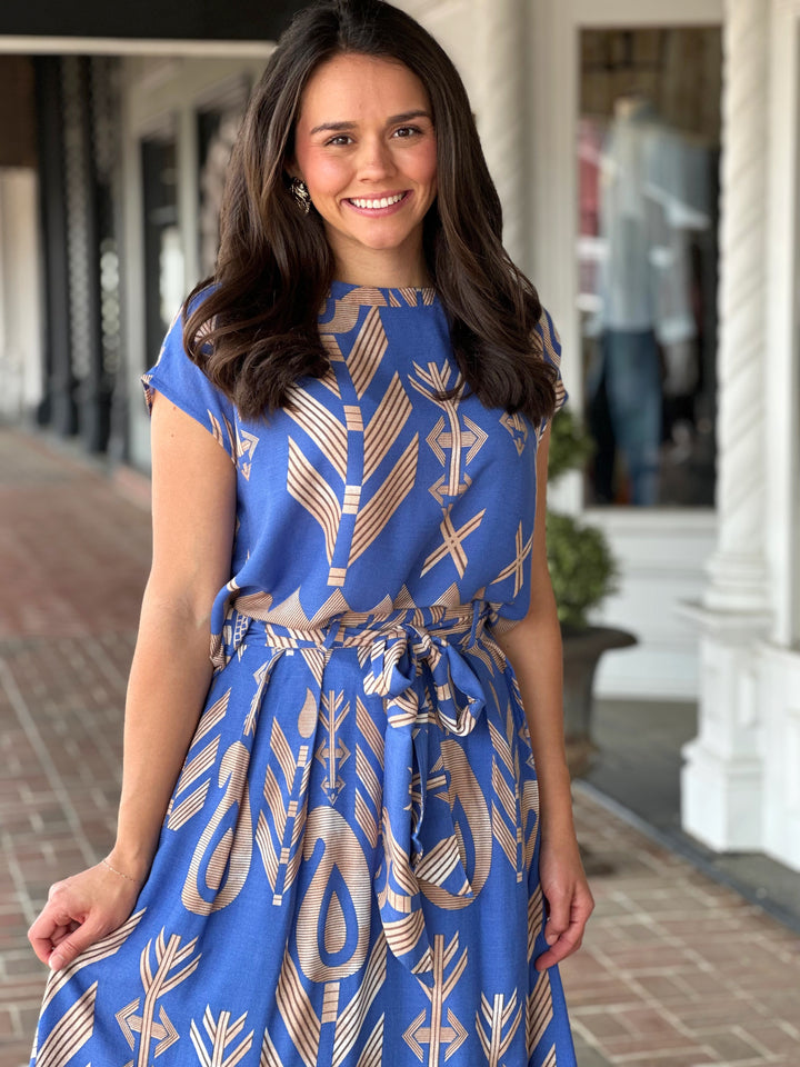 Santorini Top in Blue