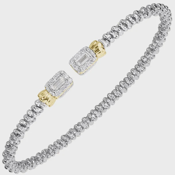 Vahan 2mm Petite Diamond Baguette Cuff