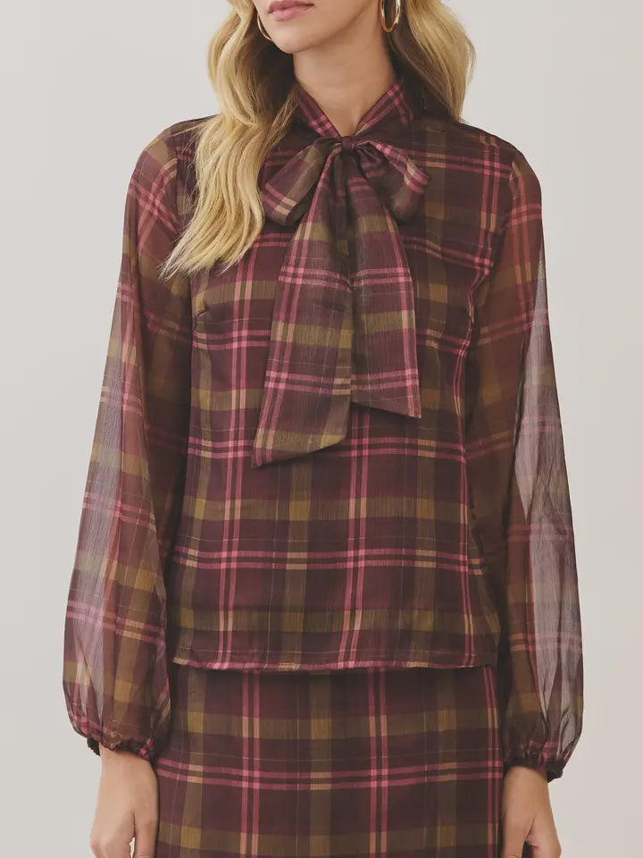 For Good Reason Plaid Top