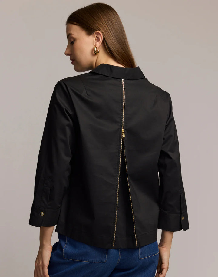 Hinson Wu Alessa 3/4 Sleeve Shirt in Black